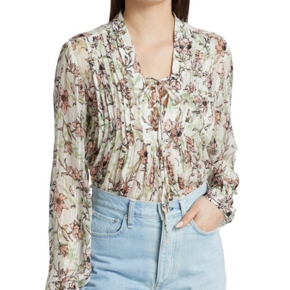 Sachi Floral Lattice Top. Rag & Bone. Size xs
